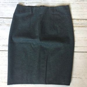 Ann Taylor Petite Ponte Pencil Skirt Charcoal Grey
